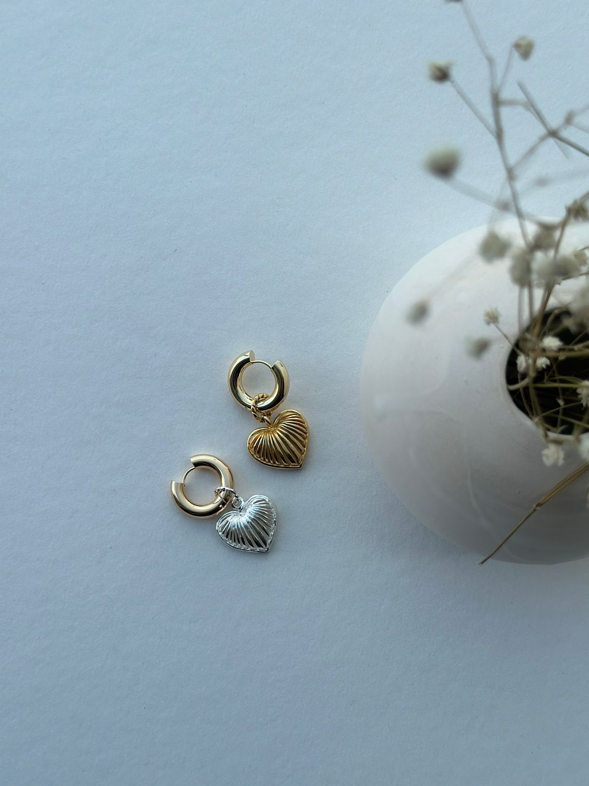 Barbie heart earrings