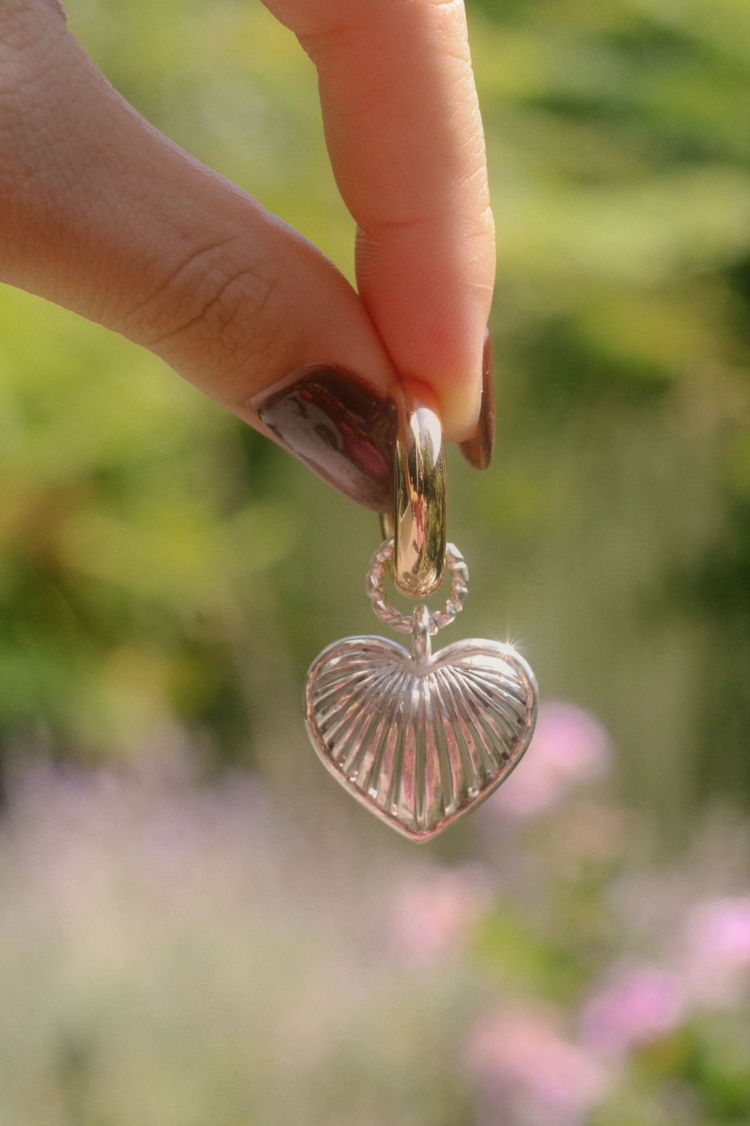 Barbie heart earrings
