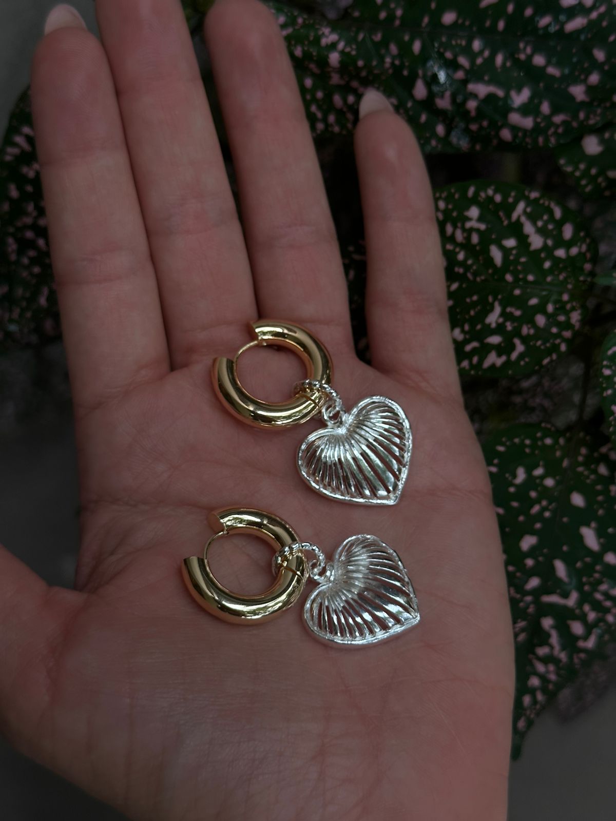 Barbie heart earrings